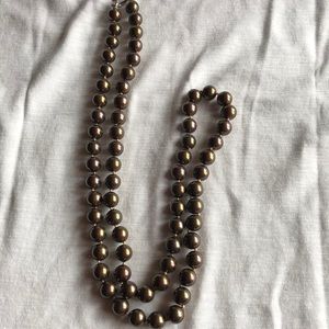 Brown bead necklace